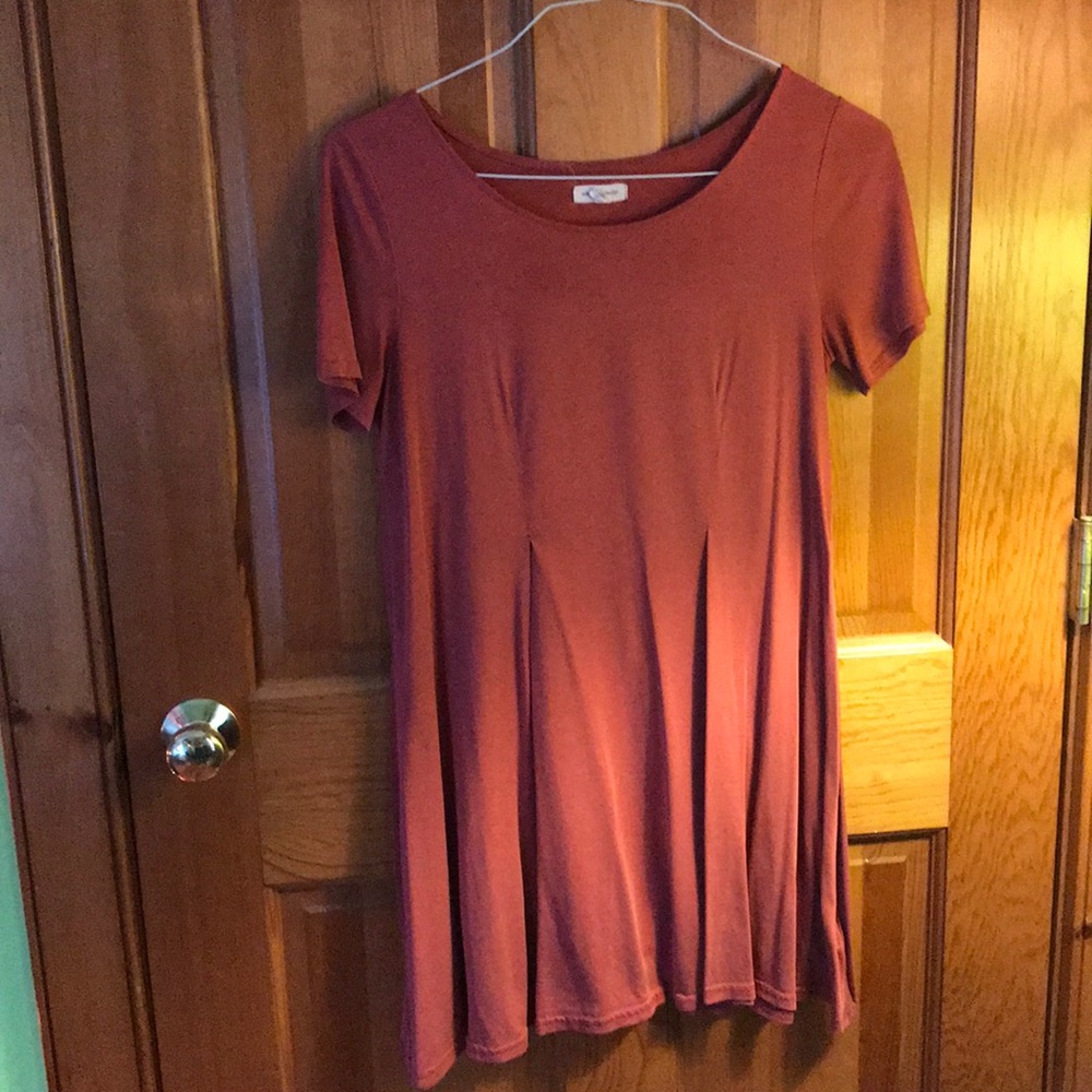 Peachy coral t-shirt dress